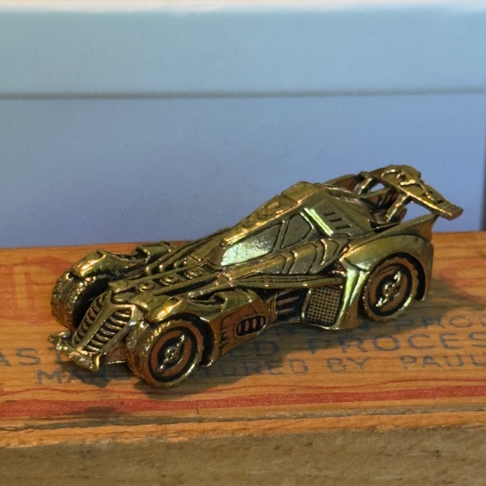 BG17 DC Batmobile Arkham Knight Brass tone Car 2.5 Inch Collectible Toy Vehicle